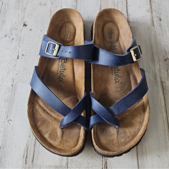 Betula Mia Soft Sandals Navy Blue Straps Casual Size 40/9 - Picture 1 of 6